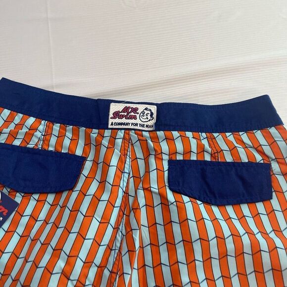 NWT MR. SWIM Shifted Orange Retro Swim Trunks Shorts Size 30 New - Picture 13 of 13